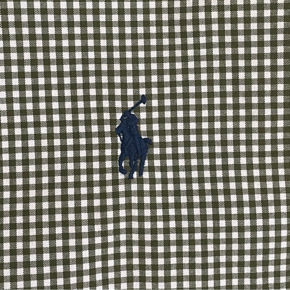 Polo Ralph Lauren Men's Classic Fit Gingham Casual Green Button Down Shirt L 16 - Picture 5 of 9